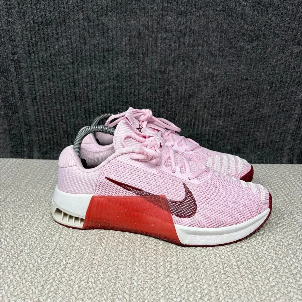 Nike Metcon 9 Pink Foam Red Athletic Training Shoes Women’s Size 9 DZ2537-601